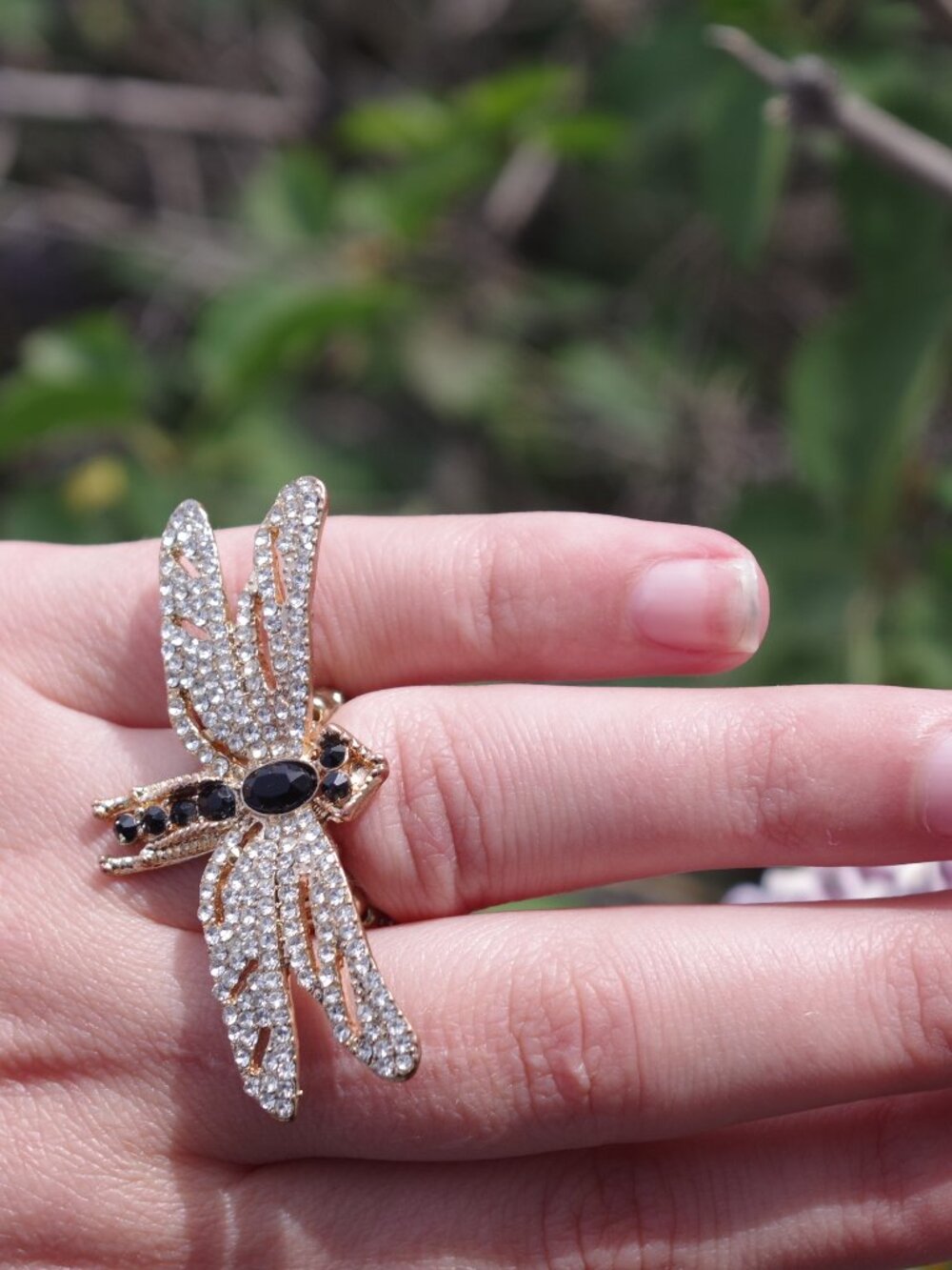 Vintage Big Statement Dragon Fly Ring